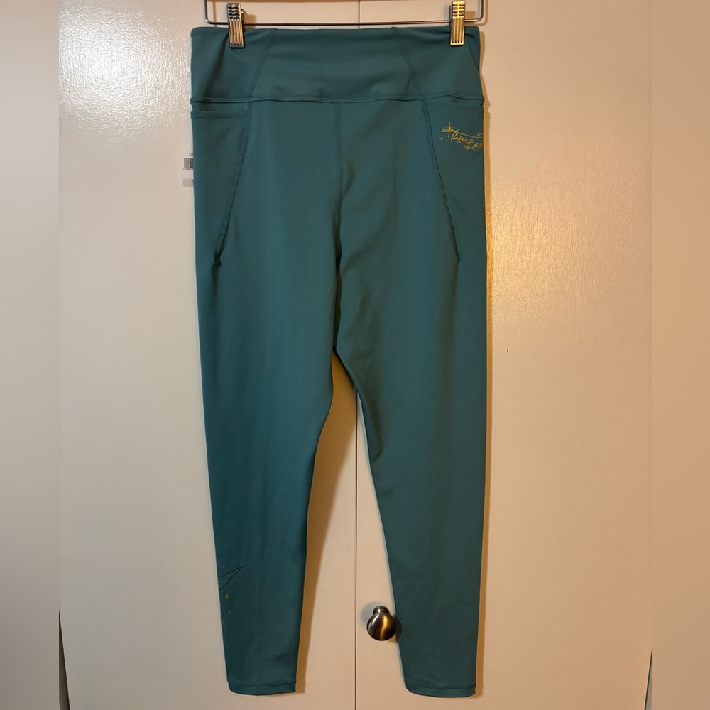 NWT Disney Parks Tinker Bell Teal Leggings with Pockets - Medium- Retired HTF - Picture 7 of 7